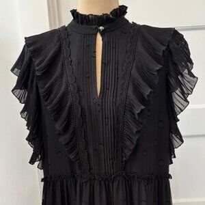 Kate Spade Bakery Dot Devore Dress Size 12 Wednesday Addams Costume
